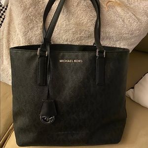 Black Michael Kors black tote bag